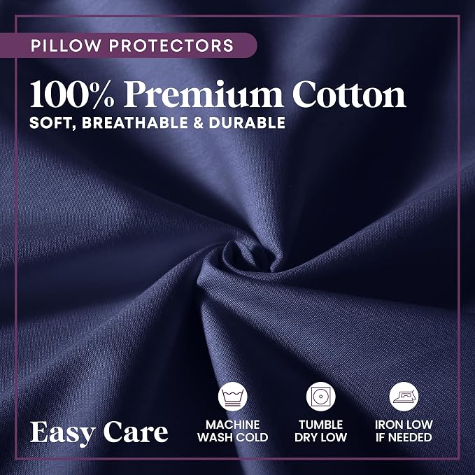 CirclesHome Pillow Protectors 4 Pack Standard Zippered - Image 4