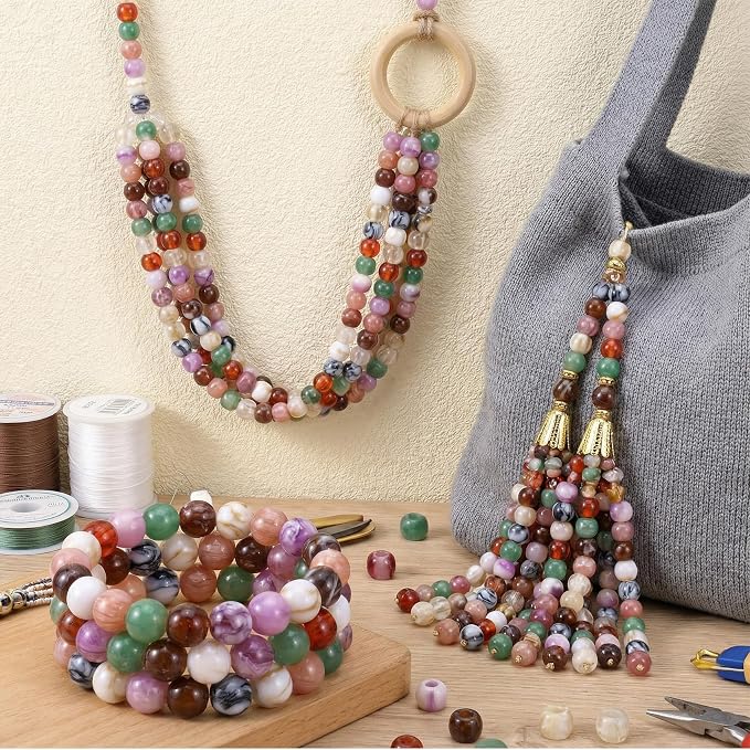 Pndeyo 60pcs Round Acrylic Beads - Image 5