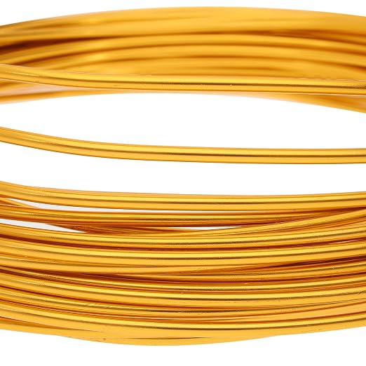 The Beadsmith Anodized Aluminum Wire – 12 Gauge – 39 feet – Gold Color – - Image 3