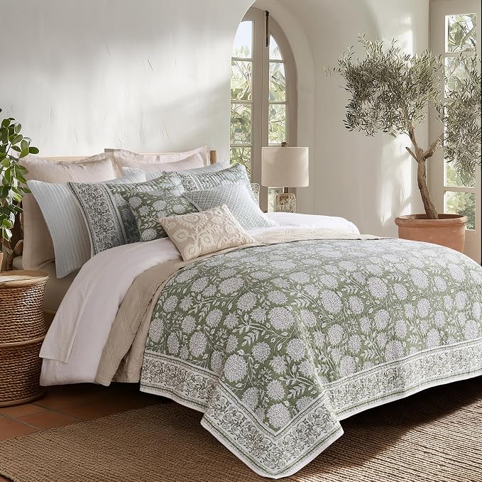 Levtex Home Adare Sage Reversible King/Cal King Quilt Set - Image 2