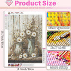 WUDWL Diamond Art Kits for Adults Beginner, DIY Rustic Daisy Diamond Painting - Image 2