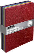 Better Office Products 36 Pack Glitter Foam Sheets, 9 x 12 Inch, by BetterOfficeProducts