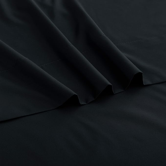 Sfoothome California King Flat Sheet Black Top Sheet, Premium Hotel 1-Piece - Image 3