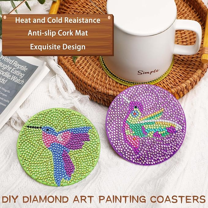 UPINS DIY Kit, Diamond Art Painting Coasters - Image 6