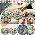 ijbnhd 8 PCS Animals Diamond Art Coasters Kit | Animals Diamond Painting - Image 2
