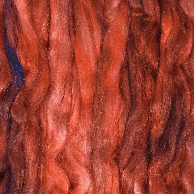 Hand Dyed FIRESTAR Nylon Fiber for Spinning, Felting and Doll Making. Trilobal - Image 2