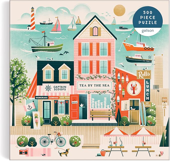 Galison Beside The Sea – 500 Piece Puzzle Fun and Challenging Activity - Image 2