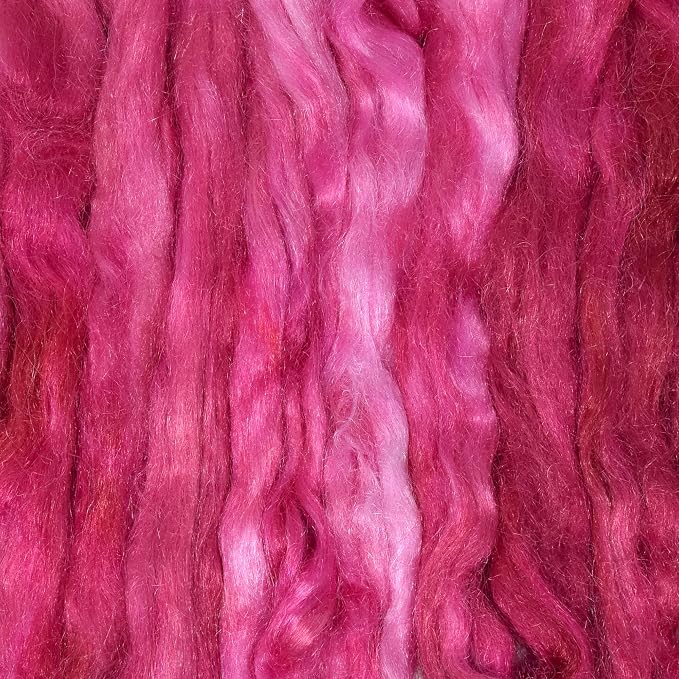 Hand Dyed FIRESTAR Nylon Fiber for Spinning, Felting and Doll Making. Trilobal - Image 2