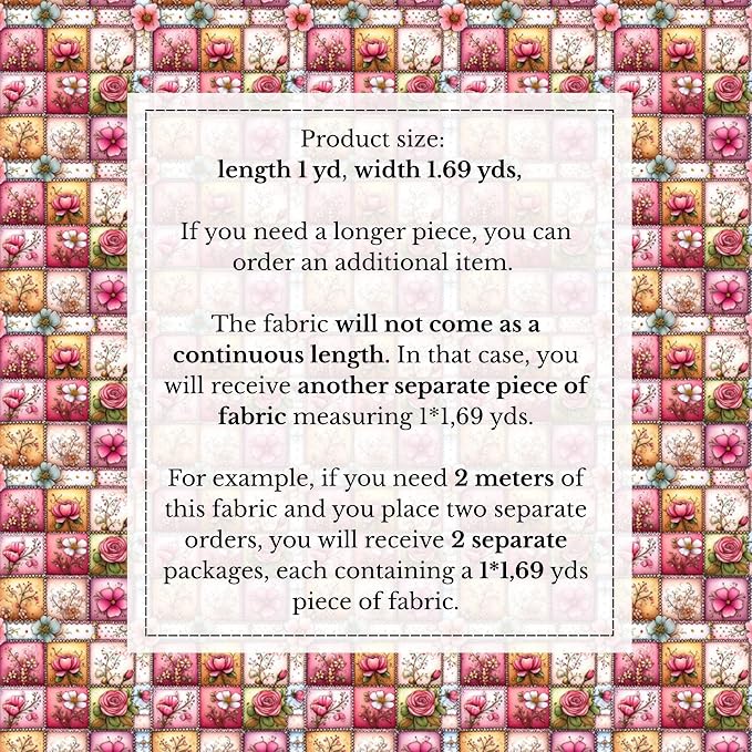 100% Cotton Fabric by the Yard – Turkish Quality Quilting & Sewing Fabric - Image 4
