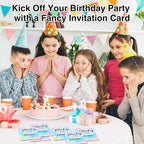 Tie Dye Theme Birthday Invitations, 25 Double-Sided It's Party Time Invitation - Image 5