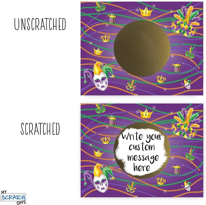 My Scratch Offs 20 Pack Mardi Gras Make Your Own DIY Scratch Off Cards & - Image 5