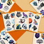 100Pcs Wolf Stickers for Water Bottle, Laptop - Image 7