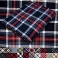 Pico Textiles 2 Yards Bolt Navy Blue and Red Tartan Plaid Flannel Fabric by PicoTextiles