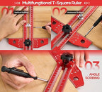 Saker Woodworking Scriber Marking Line Ruler, Adjustable Aluminum Alloy Sliding - Image 4