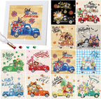 Trandraft 13 Pcs Truck Seasonal Diamond Art Kits by Trandraft