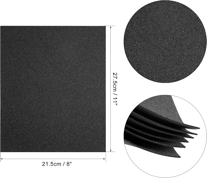 uxcell Black Shiny EVA Foam Sheets 11 x 8 Inch 2mm Thick - Image 2