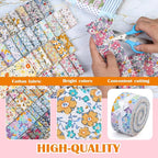 45PCS Fabric Jelly Rolls, Jelly Roll Fabric Strips - Image 3