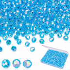 BONNY BOXX 500pcs 8mm Acrylic Faceted Round Crystal Beads Transparent by BONNY+BOXX