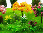 MOMOONNON 28 Pcs Miniature Fairy Garden Tree Plant Ornament, Mixed Model Trees - Image 5