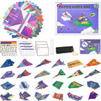 Leven DIY Paper Airplane Kit, 24 Progressive Origami Plane Designs, 48 Thick by Leven
