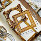 100 Pcs Vintage Frame Stickers Metallic | Scrapbooking Stickers - Image 5