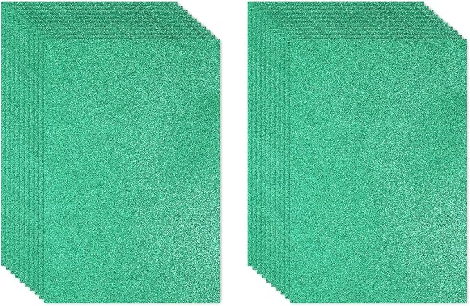 PATIKIL Dark Green Shiny EVA Glitter Foam Sheet 11 x 8 Inch 2mm Thick by PATIKIL