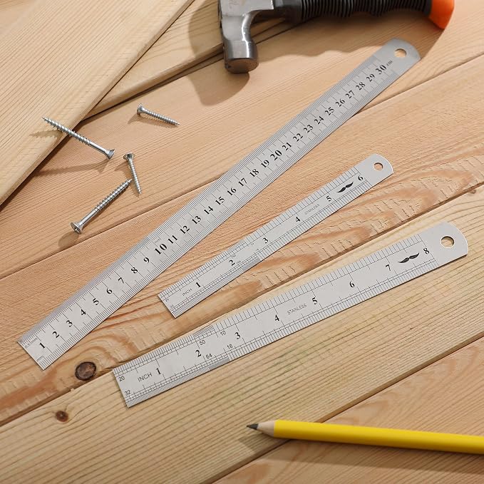 Mr. Pen- Metal Straight Edge Ruler, Imperial & Metric Measurements - Image 7