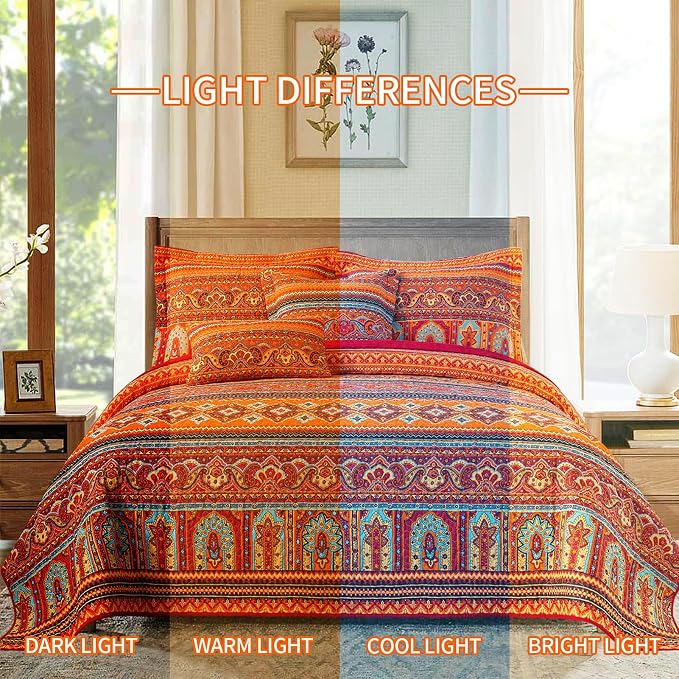 BEDIFANY Cotton Quilts Queen Size Set - Image 6