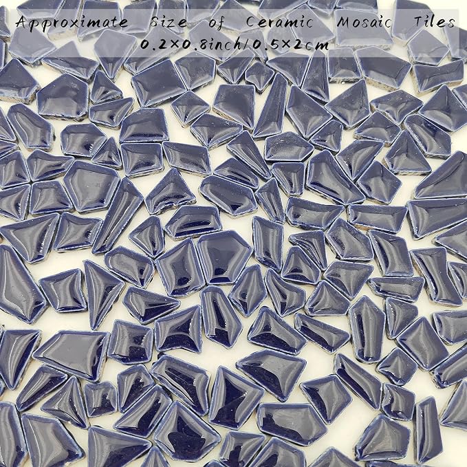 200g Ceramic Mosaic Tiles for Crafts, Irregular Stained Ceramic 0.2"x0.8" - Image 5