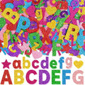 469 Pcs Glitter Foam Stickers, Letter Shapes Stickers, 7 Sheets Colorful 3D by Unknown