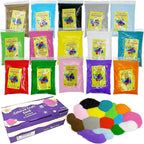 4E's Novelty 12 Lbs Colored Craft Sand -15 Colors, 0.8 lb Bags, Non-Toxic Fine - Image 8
