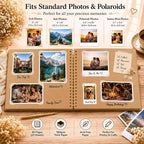 DIY Scrapbook Album 10x10 Inch 40 Pages, Hardcover Kraft Paper | Photo Book - Image 3