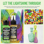 DecoArt Stained Glass Acrylic Paint Set – Warm Colors, Windows & Creative DIY - Image 3