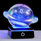 Qianwei 3D Solar System Model Galaxy Crystal Ball Astronomy Gift Room Decor | by QianweiCrystal