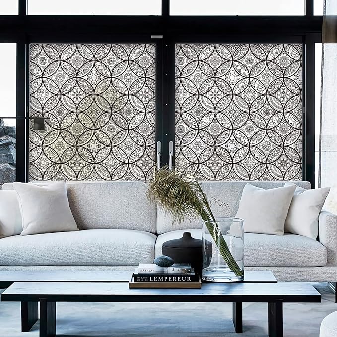 DKTIE Boho Stained Glass Look Window Privacy Film - Image 5
