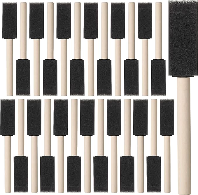 Bates- Foam Paint Brushes, 1 Inch, 26 Pack, Sponge Paint Brushes by BatesChoice