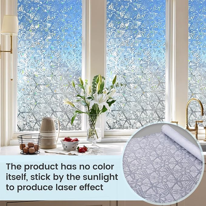 KESPEN Frosted Glass Window Privacy Film, Decorative Frost Window Clings - Image 3