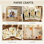 LUXEEASE 100P Vintage Cream Brown Dried Pressed Flowers | Earthy warm palette - Image 5