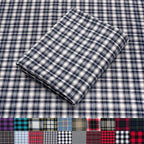 Pico Textiles 6 Yards Bolt Blue and White Tartan Plaid Flannel Fabric by PicoTextiles