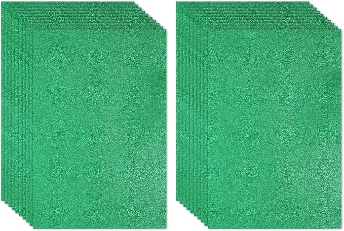 PATIKIL Green Shiny EVA Glitter Foam Sheet 16x12 Inch 2mm Thick by PATIKIL