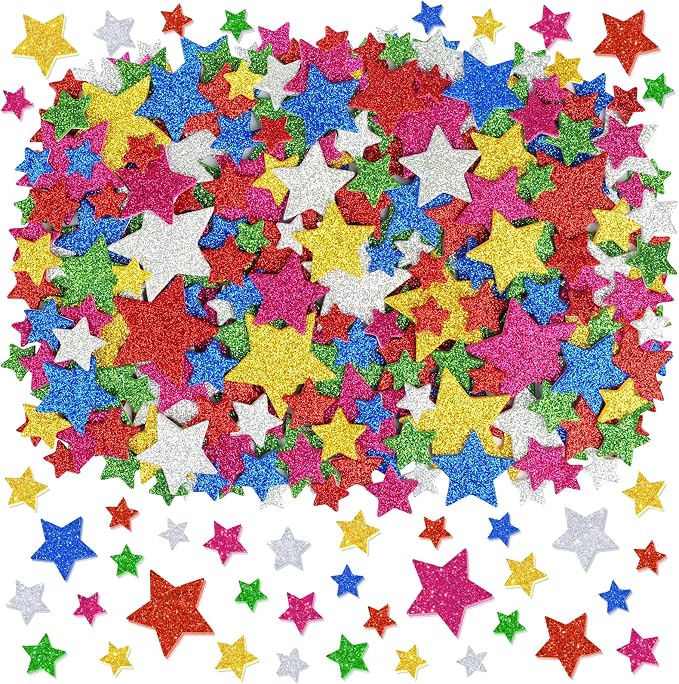 900Pcs Foam Stickers, Colorful Foam Shape Stickers Self Adhesive Star Stickers by Huimdery