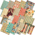 HunnmingRe 20 Pcs 10''x10'' Vintage Carnival Quilting Fabric Square Precuts by HunnmingRe