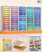 Redtwo 60 PCS Diamond Painting Storage Containers Trays, Detachable Trays by Redtwo