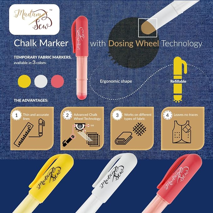 Madam Sew Refillable Tailors Chalk - Image 2