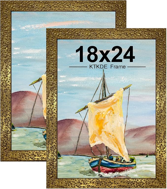 KTKDE 18x24 Picture Frame Set of 2, Ornate Vintage Poster Frames by KTKDE