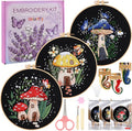 Uniartfy 3 Sets Embroidery Kit for Adults Beginners, Needlepoint Kits Cross by Uniartfy