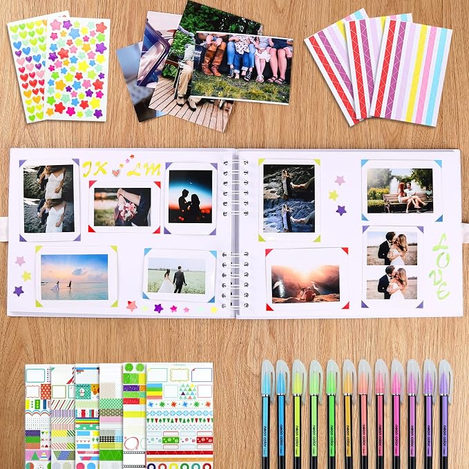 Vienrose Scrapbook Album 80 Pages, DIY Photo Album - Image 6