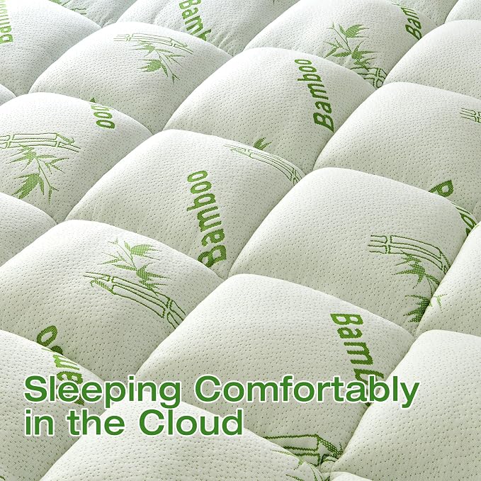 Mattress Topper Queen Size Viscose Derived from Bamboo, Thick Soft Pillow Top - Image 8