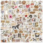 120Pcs Vintage Aesthetic Stickers by Unknown