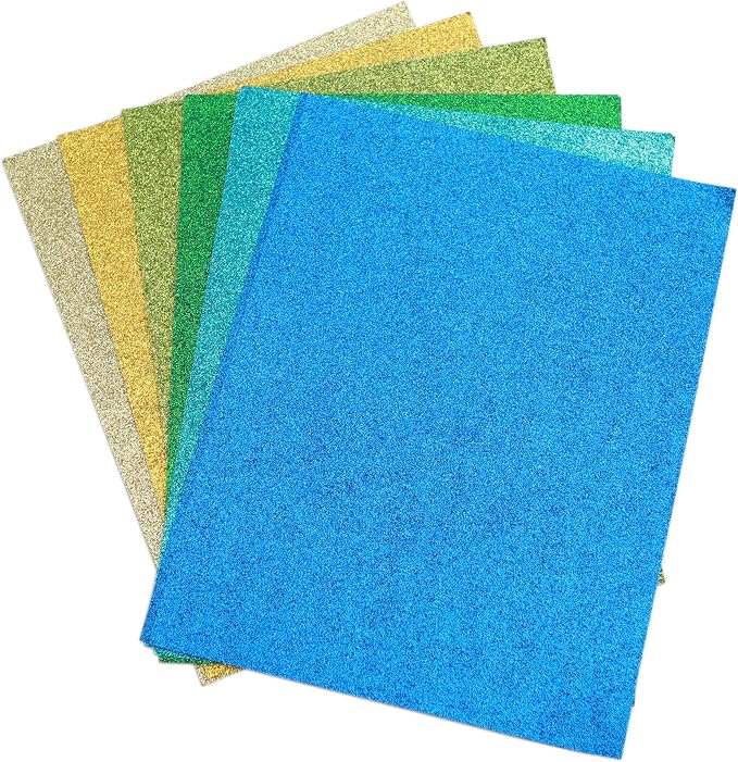 16 Pack Glitter EVA Foam Handicraft Sheets - Image 3